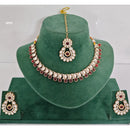 Rajwadi Collection Heritage Pota Stone Necklace Set
