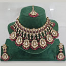 Rajwadi Collection Heritage Pota And Austrian Stone Beads Necklace Set
