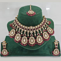 Rajwadi Collection Heritage Pota And Austrian Stone Beads Necklace Set