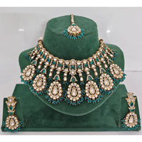 Rajwadi Collection Heritage Pota And Austrian Stone Beads Necklace Set