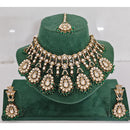 Rajwadi Collection Heritage Pota And Austrian Stone Beads Necklace Set