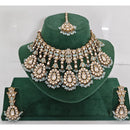 Rajwadi Collection Heritage Pota And Austrian Stone Beads Necklace Set