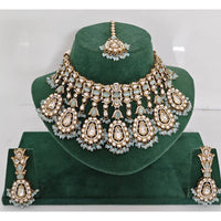 Rajwadi Collection Heritage Pota And Austrian Stone Beads Necklace Set