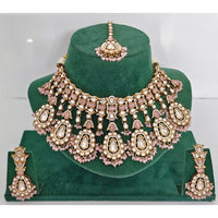 Rajwadi Collection Heritage Pota And Austrian Stone Beads Necklace Set