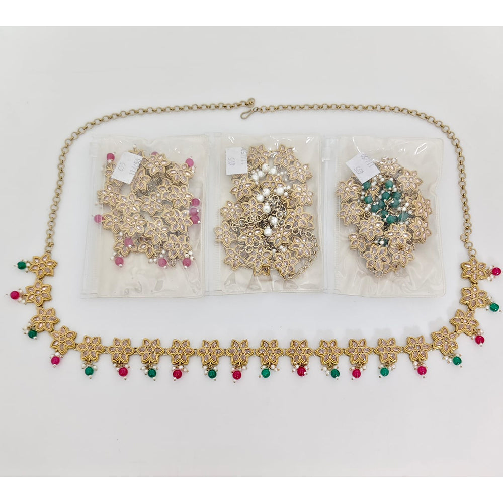 Rajwadi Collection Royal Crystal Stone And Beads Traditional Kamarband