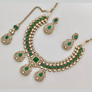 Rajwadi Collection Heritage Pota Stone And Austrian Stone Necklace Set
