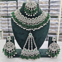 Rajwadi Collection Traditional Crystal Stone And Pearl Necklace Set