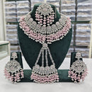 Rajwadi Collection Traditional Crystal Stone And Pearl Necklace Set
