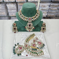 Rajwadi Collection Heritage Polki Kundan Stone Necklace Set  
