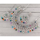Rajwadi Collection Traditional Crystal Stone And Pearl Necklace Set