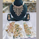 Rajwadi Collection Heritage Polki Kundan Stone And Pearl Choker Necklace Set