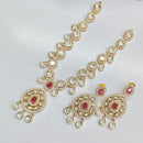 Rajwadi Collection Traditional Polki Kundan Stone Necklace Set