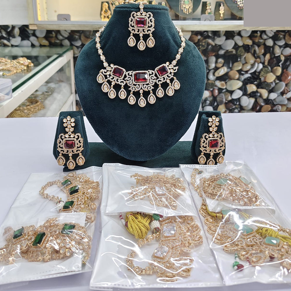 Rajwadi Collection Heritage Polki Kundan Stone Necklace Set