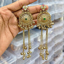 Rajwadi Collection Royal Pota Stone Ghungroo Dangler Earrings