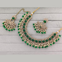 Rajwadi Collection Traditional Crystal Stone And Pearl Necklace Set
