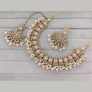 Rajwadi Collection Traditional Crystal Stone And Pearl Necklace Set