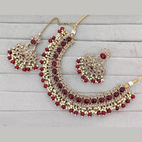 Rajwadi Collection Traditional Crystal Stone And Pearl Necklace Set