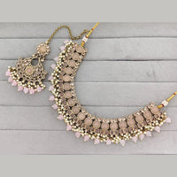 Rajwadi Collection Traditional Crystal Stone And Pearl Necklace Set