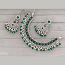 Rajwadi Collection Traditional Crystal Stone And Pearl Necklace Set