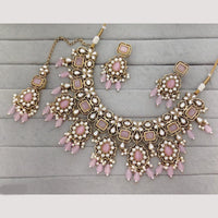 Rajwadi Collection Designer Pota Stone Pearl And Beads Necklace Set