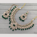 Rajwadi Collection Designer Pota Stone Pearl And Beads Necklace Set