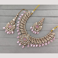 Rajwadi Collection Designer Pota Stone Pearl And Beads Necklace Set