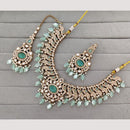 Rajwadi Collection Designer Pota Stone Pearl And Beads Necklace Set