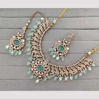 Rajwadi Collection Designer Pota Stone Pearl And Beads Necklace Set