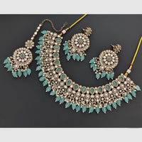 Rajwadi Collection Designer Pota Stone Pearl And Beads Necklace Set