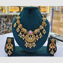 Rajwadi Collection Designer Pota Stone Pearl And Beads Necklace Set 