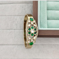 Rajwadi Collection Designer Polki Kundan Stone Kada Bracelet