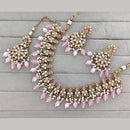 Rajwadi Collection Royal Kundan Pota Stone Pearl And Beads Necklace Set