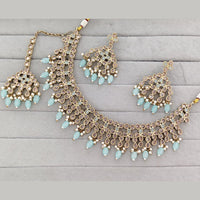 Rajwadi Collection Luxury Kundan Pota Stone Pearl And Beads Necklace Set