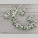 Rajwadi Collection Grand Crystal Stone And Pearl Festive Necklace Set