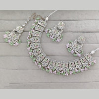 Rajwadi Collection Grand Crystal Stone And Pearl Festive Necklace Set