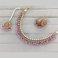 Rajwadi Collection Grand Crystal Stone And Pearl Festive Necklace Set