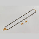 Rajwadi Collection Crystal Stone And Black Beads Traditional Mangalsutra