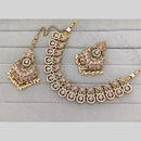Rajwadi Collection Crystal Stone And Pearl Statement Necklace Set