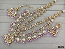 Rajwadi Collection Pota Stone Pearl And Beads Statement Long Necklace Set