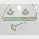 Rajwadi Grand Collection Crystal Stone And Beads Choker Necklace Set