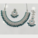 Rajwadi Grand Collection Crystal Stone And Pearl Necklace Set