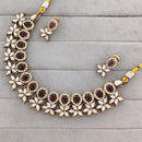 Rajwadi Collection Royal Pota And Crystal Stone Statement Necklace Set