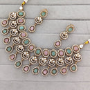 Rajwadi Collection Royal Pota And Crystal Stone Statement Necklace Set
