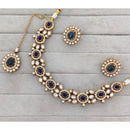 Rajwadi Collection Royal Pota And Crystal Stone Statement Necklace Set