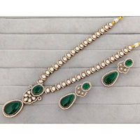Rajwadi Collection Royal Pota Stone Statement Necklace Set