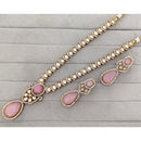 Rajwadi Collection Royal Pota Stone Statement Necklace Set