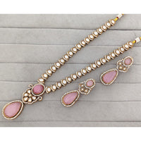 Rajwadi Collection Royal Pota Stone Statement Necklace Set