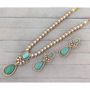 Rajwadi Collection Royal Pota Stone Statement Necklace Set