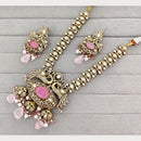 Rajwadi Collection Royal Pota Stone Statement Necklace Set