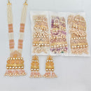 Rajwadi Collection Royal Pota Stone And Pearl Statement Long Necklace Set